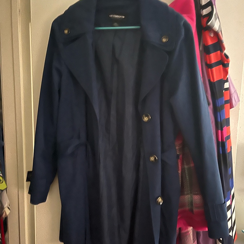 Liz Claiborne Dark Blue Trench Coat
